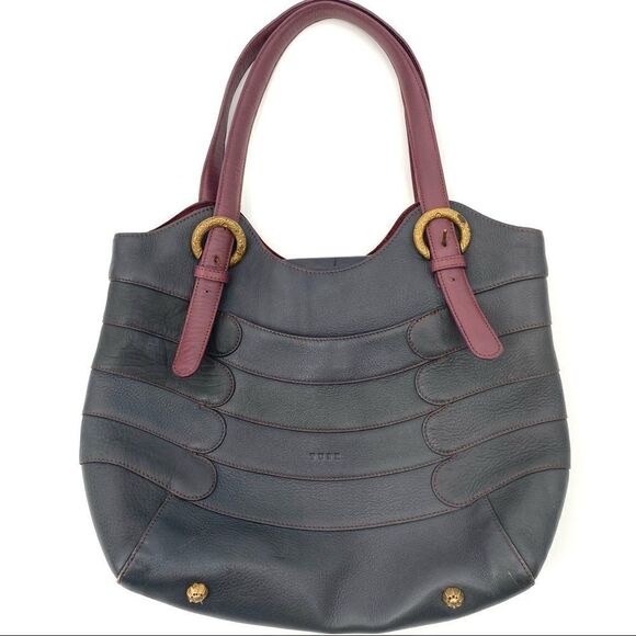 Tusk Large Leather Shoulder Bag Tote Designer - Picture 1 of 15
